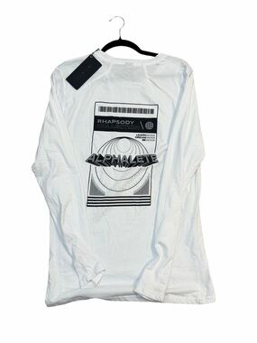 NWT Alphalete Rhapsody Collection Long Sleeve Graphic Tee White Medium